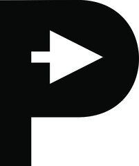 P logo icon. letter p logo design vector