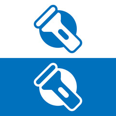 Flashlight logo vector, spotlight, night, led