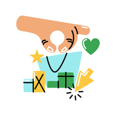 Save to collection. Vector icon in bold line style