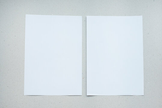 Real paper photo, brochure mockup template, softcover, closeup, isolated on light grey background to place your design