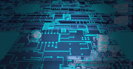 Composition of computer processor and circuit board