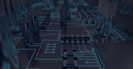 Composition of computer processors and circuit board