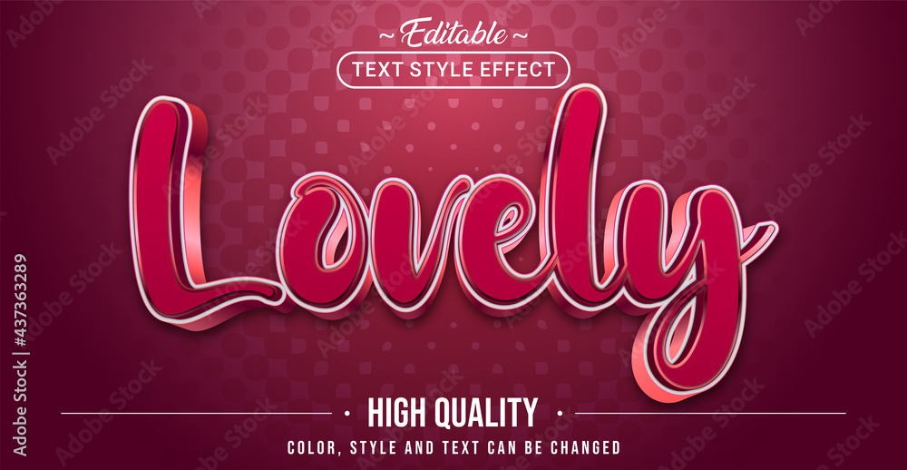 Poster Editable text style effect - Lovely text style theme.