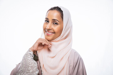 Beautiful middle eastern woman wearing abaya