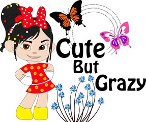 child with butterfly and baby dress front design 