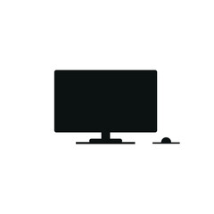 desktop computer on white background