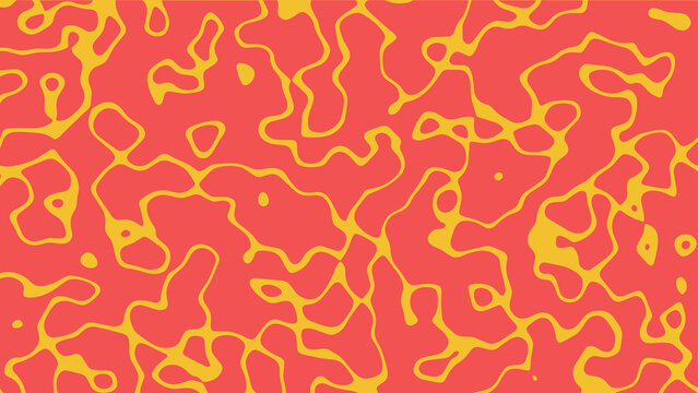 Red hot lava or molten metal. Vector background illustration.