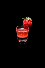 glass of strawberry juice