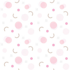 丸と線の幾何学模様シームレスパターン