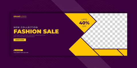Fashion Lifestyle Sale Offer Social Media Instagram Post Facebook Cover Page Timeline Web Banner Template Design 