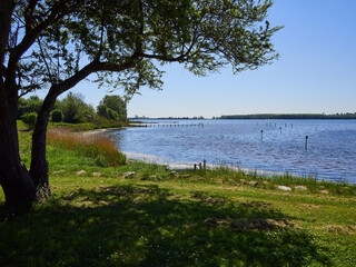 Danish landscape seascape of Gaborg Fjord in Gamborg Funen Denmark