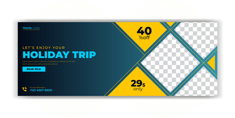 Travel Tour Agency Social Media Instagram Post Facebook Cover Page Timeline Web Banner Template Design 