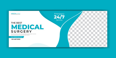 Medical Doctor Healthcare Center Social Media Instagram Post Facebook Cover Page Timeline Web Banner Template Design 