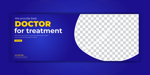 Medical Doctor Healthcare Center Social Media Instagram Post Facebook Cover Page Timeline Web Banner Template Design 