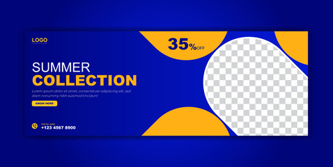 Fashion Lifestyle Sale Offer Social Media Instagram Post Facebook Cover Page Timeline Web Banner Template Design 