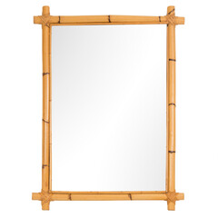 Vintage French Bamboo Mirror