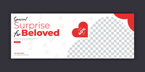 Special Gift Card Invitation Card Social Media Instagram Post Facebook Cover Page Timeline Web Banner Template Design 
