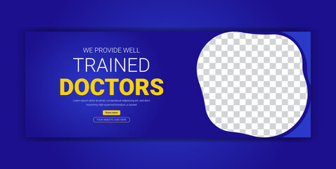 Medical Doctor Healthcare Center Social Media Instagram Post Facebook Cover Page Timeline Web Banner Template Design 