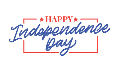 4th of july independence day lettering background