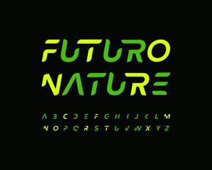 Futuro alphabet letter font. Modern technology logo typography. Minimal futurism vector typographic design. Future type for innovation tech logo, headline, title, monogram, lettering, branding © artyway