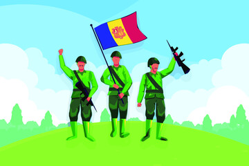 Andorra army - obrazy, fototapety, plakaty