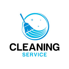Modern vector graphic of cleaning service logo
