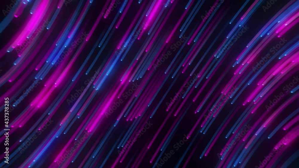 Poster colorful stream with striped creative dynamically moving texture. animation. abstract bending rays f