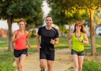 Adult People Running in the Park