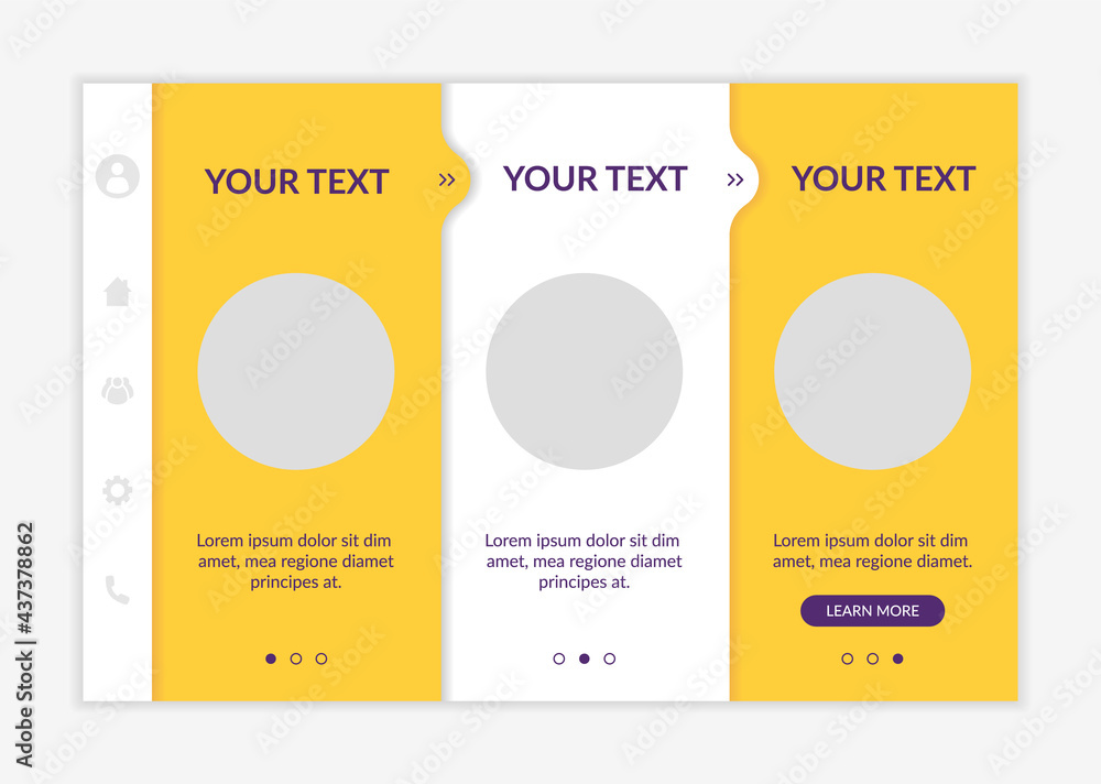 Poster vacation spots choosing onboarding vector template. booking trip. responsive mobile website with ico