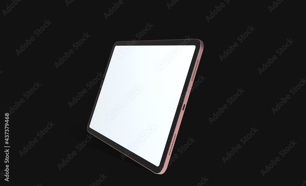 Poster pc tablet computer ipad with blank 3d