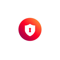 keyhole shield icon. Vector illustration for graphic design, Web, UI, app.