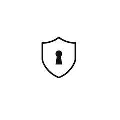 keyhole shield icon. Vector illustration for graphic design, Web, UI, app.