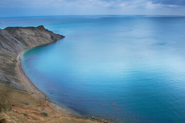 Fototapeta na wymiar Sea harbor with blue water
