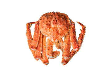 Red king crab isolated on white background