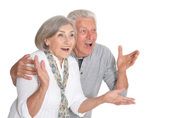 Portrait of happy senior couple posing