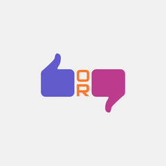 Like or dislike logo. Social media icon. Vector eps10