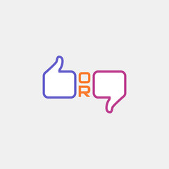 Like or dislike logo. Social media icon. Vector eps10