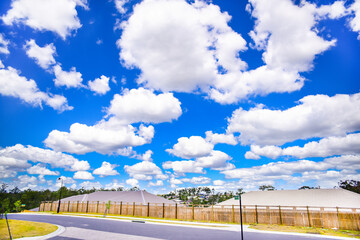 A blue sky full clouds in Brisbane City, Australia