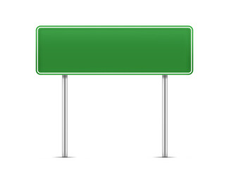 Obraz premium City green sign isolated on white background