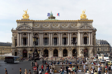 Fototapeta na wymiar Paris (France). Exterior of the Opera Garnier in the city of Paris