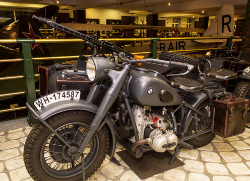 09.12.2017 Russia, Moscow region, private Museum of technology Vadim ZADOROZHNY. Old German motorcycle BMW WH-174587