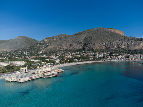 Fotografia aerea golfo di mondello