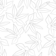 Fototapeta na wymiar seamless pattern with leaves