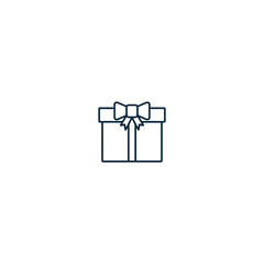 Gift box minimal outline icon
