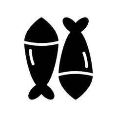 Fish icon Design Template. Illustration vector graphic. simple black glyph icon isolated on white background.  Perfect for your web site design, logo, app, UI