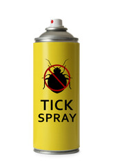 Fototapeta premium Tick spray isolated on white. Insect repellent
