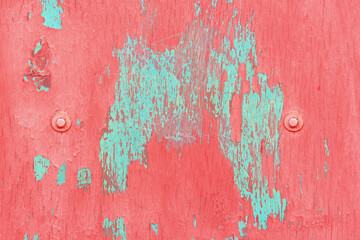 background cracked red paint on board art