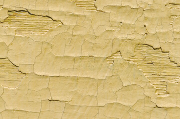 background cracked yellow paint on the blackboard