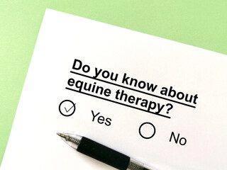 Questionnaire about therapy