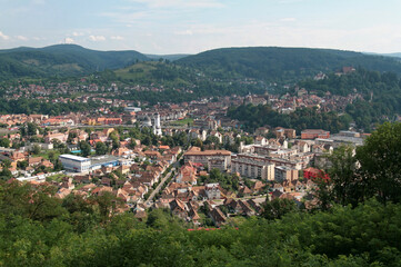Fototapeta na wymiar Sigishoara w Transylvanii, ster miasto na liście UNESCO